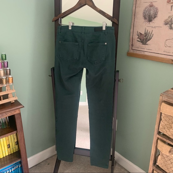 Moss Green Low Rise Skinny Jeans - Picture 3 of 10